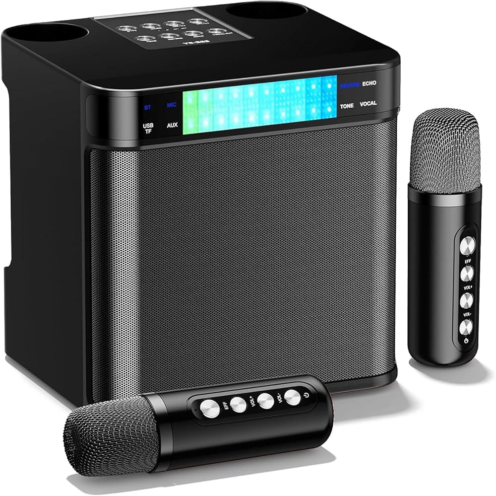 Sistem Audio Bluetooth Karaoke 2 Microfoane Wireless