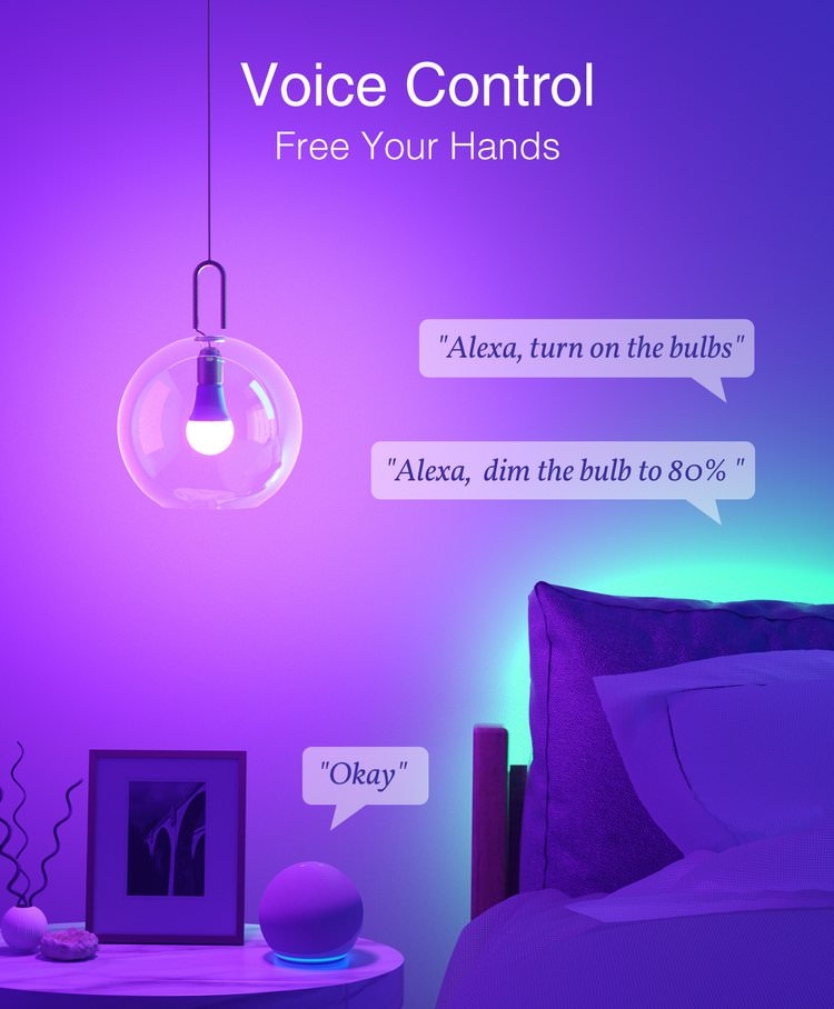 *PACHET 4 BECURI LED RGB* (cea mai buna oferta)