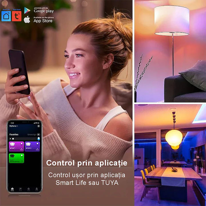 *PACHET 4 BECURI LED RGB* (cea mai buna oferta)