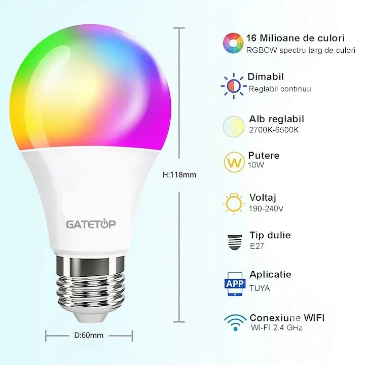 *PACHET 3 BECURI LED RGB* (cel mai cumparat)